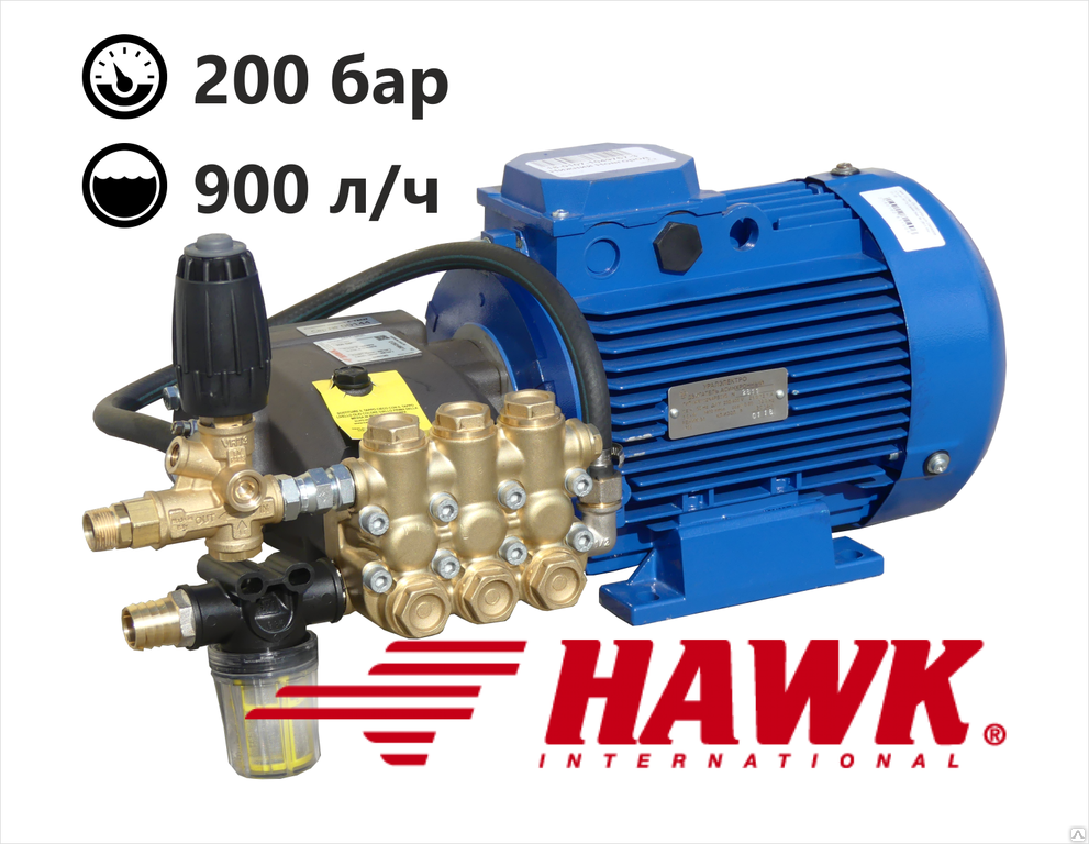 Профессиональный аппарат высокого давления HAWK M 200/15 ByPass (M2015BP)