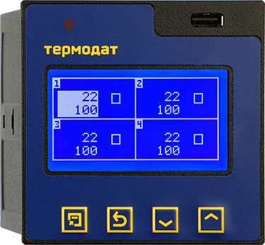 Термодат-17М6/4УВ/4Р/485/8Gb/F четырехканальный электронный самописец