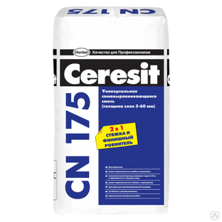 Ровнитель (наливной пол) Ceresit CN 175 самовыравнивающийся 25 кг, Церезит