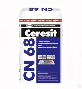 Ceresit ЦЕРЕЗИТ CN 68 Тонкослойная самовыравнивающаяся смесь 25кг ,наливной