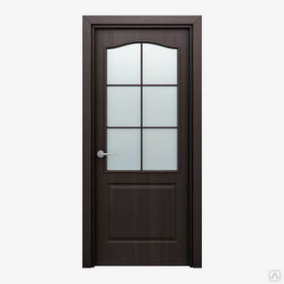 Полотно двери ламинированное глухое со стеклом Терри Classique Венге 700*2000 мм 