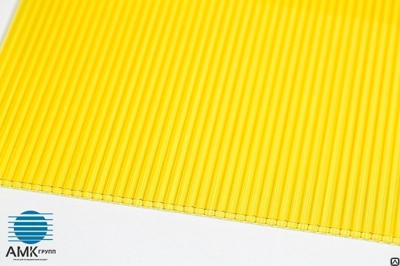 Сотовый поликарбонат Sellex Comfort | 4 мм | 2,1х6(12) м | желтый