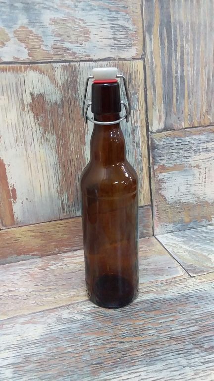 Бутылка "Бугельная" объем 0.5 литра коричневая