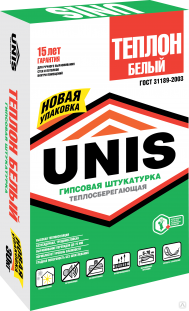 Штукатурка гипсовая Unis Теплон Плюс 30кг, цена в Новосибирске от ...