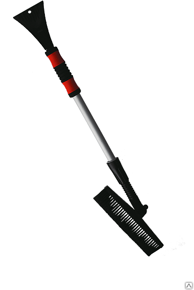 Щетка телескопическая трансформируемая с мягкой ручкой и скребком 88-117 см