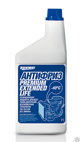 Антифриз Premium Extended Life 1 л aqua