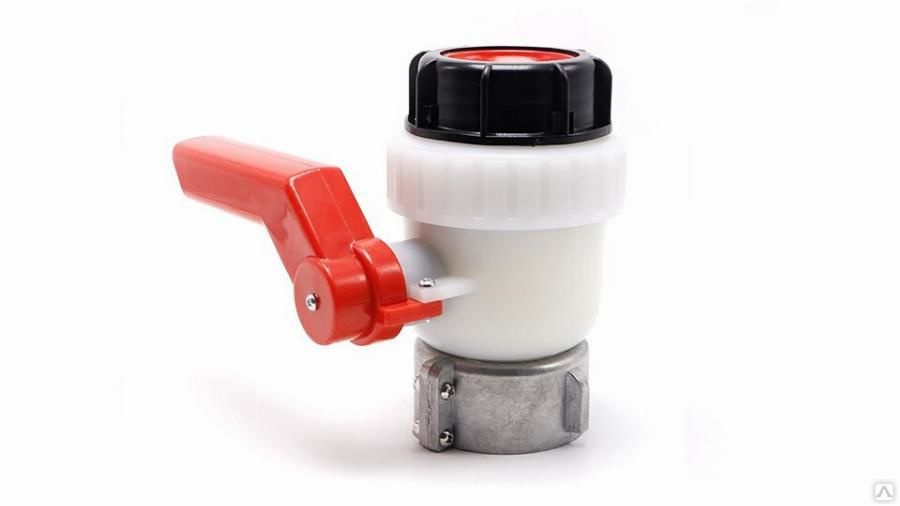 Шаровый кран DN40 (62 мм) типа А с накидной гайкой из дюралюминия с ...