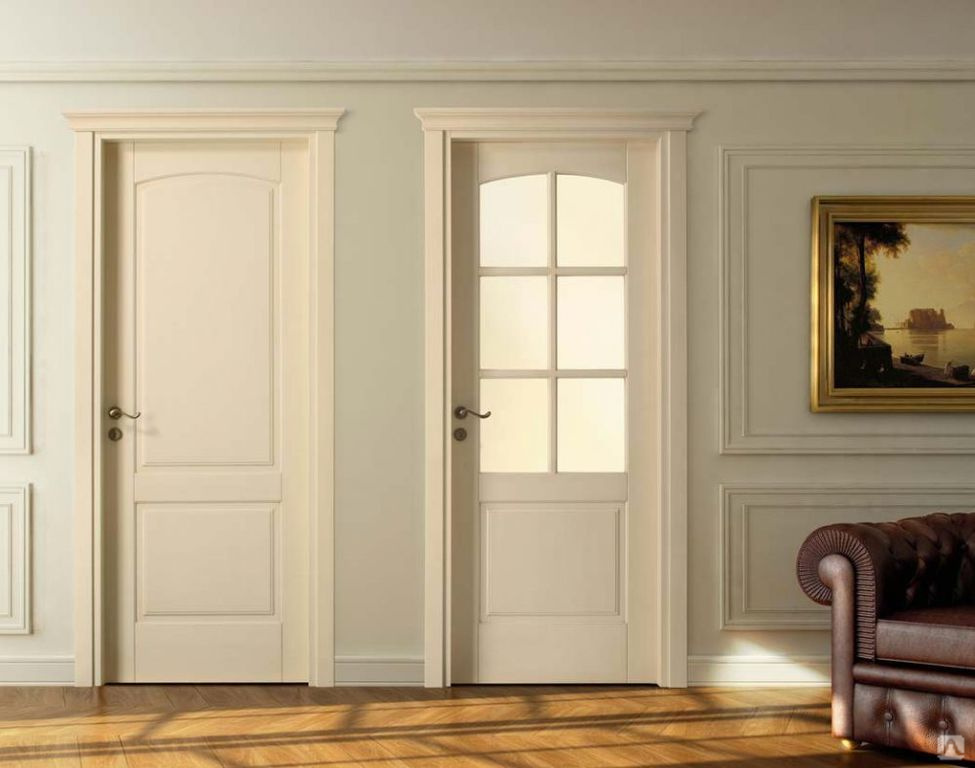 Двери цвета айвори в интерьере фото