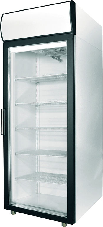 Шкаф холодильный DM105-S белый, обрамл.черн, новый испаритель (Grey Line)