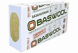 BASSWOOL Вент Фасад 80 утеплитель базальтовый 50*1200*600 (4,32м/кв)