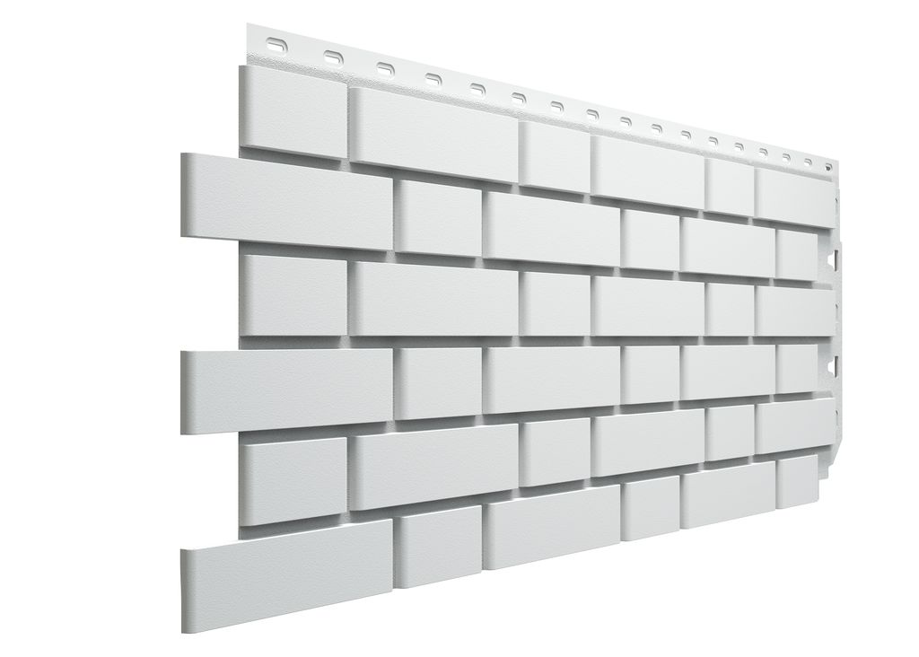 Фасадная панель Docke Flemish белая 1095х420 мм, 0,46 м2