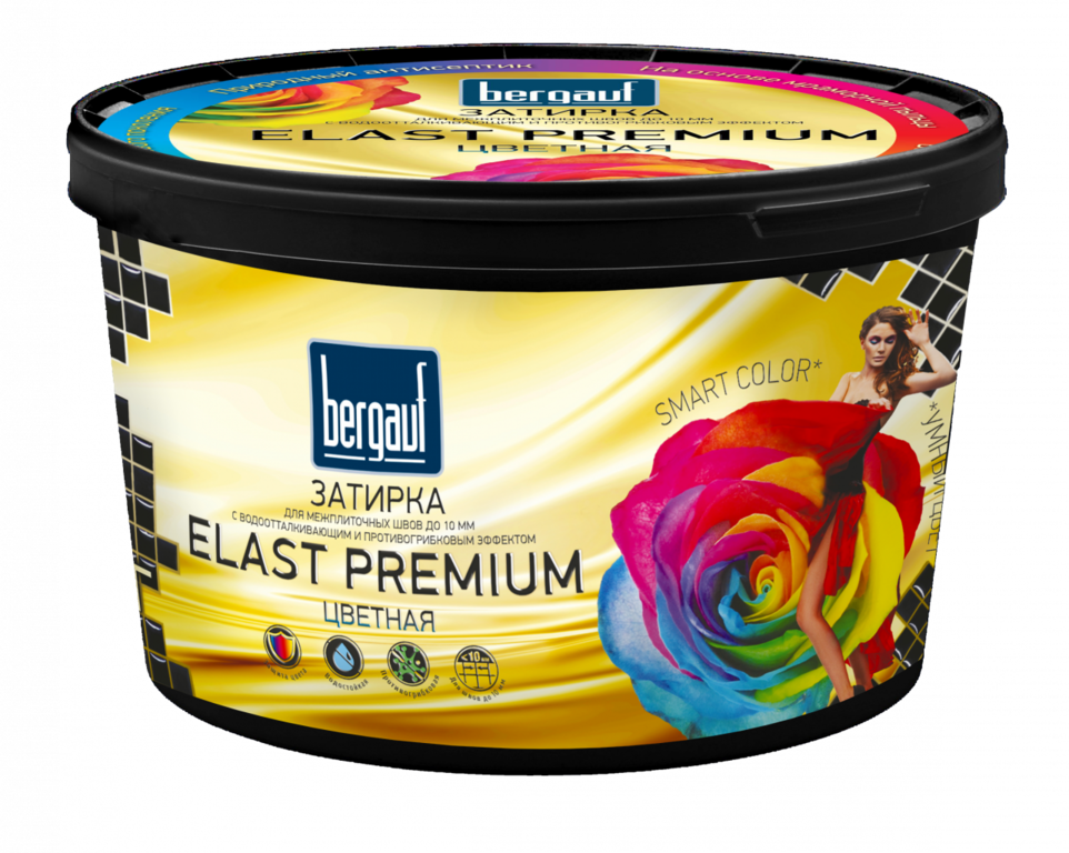 Затирка Bergauf Elast Premium 2кг розовая 8/128шт