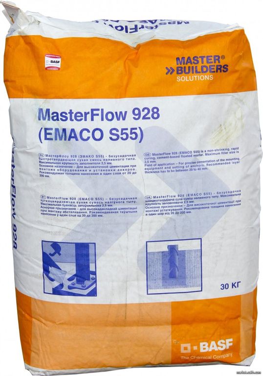 Безусадочная быстротвердеющая бетонная смесь MasterFlow 928 (S55) ,30 кг