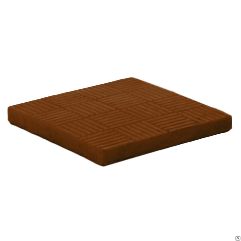 Тротуарная плитка Паркет 300х300х30 коричневая