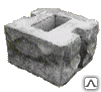 Камень для ж/б столба гладкий (400*400*200) фундамент для забора 