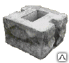 Камень для ж/б столба гладкий 400х400х200 фундамент для забора