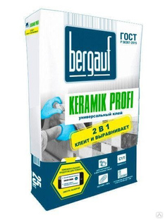 Клей усиленный 25 кг для керамической плитки Keramik Pro Bergauf 1уп=56шт 