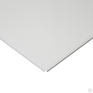 Потолочная панель алюминиевая белая перфорированная Line T-24 600х600х0,4мм 