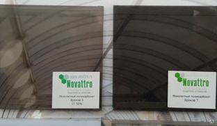 Монолитный поликарбонат Novattro Цветной 5мм