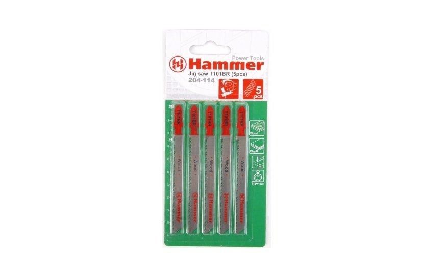 Пилки для лобзика Hammer Flex 204-114 набор обр. зуб 74 мм шаг 2,5. HCS