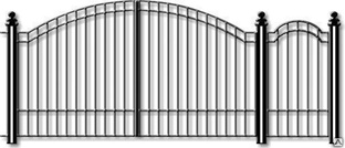 Ворота распашные металлические 