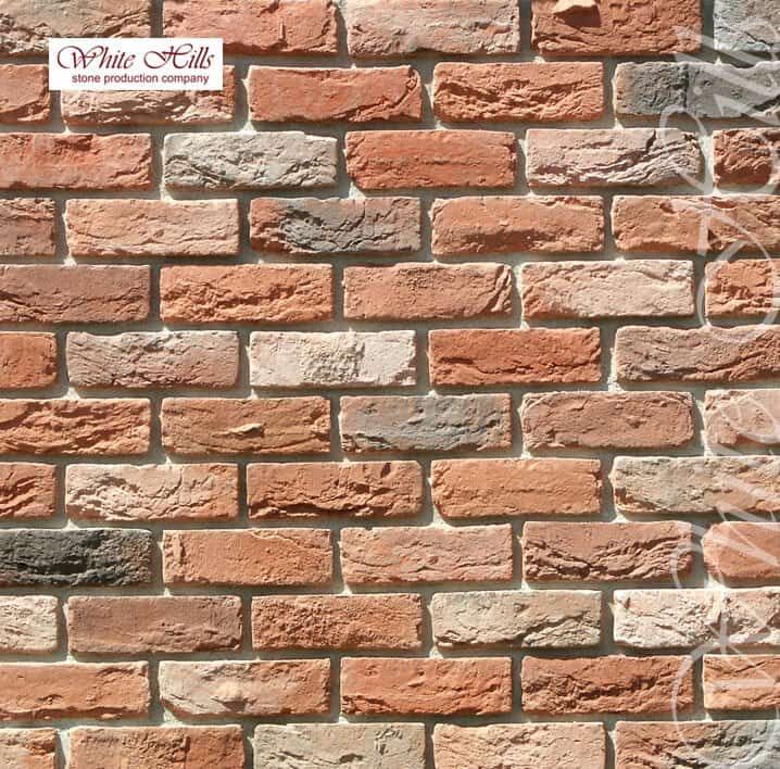 305-50 White Hills Облицовочный кирпич «Бремен брик» (Bremen brick), оранжевый, плоскостной.