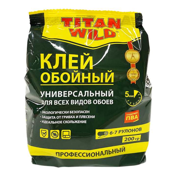 Клей обойный Titan Wild универсальный 200 г пакет Titan wild