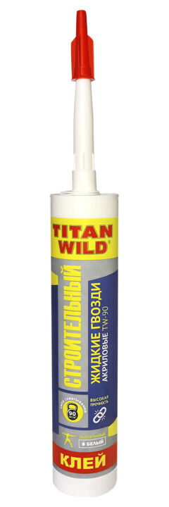 Клей монтажный строительный жидкие гвозди акриловые Titan Wild 310 мл/375 г Titan wild