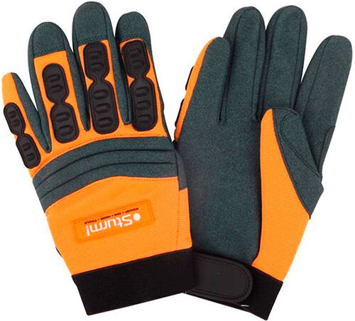 Перчатки рабочие Sturm (8054-03-XXL), мужские, алькантара, высокая степень защиты, цвет оранжево-черно-зеленый, размер X