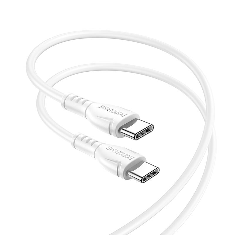 USB кабель шт.Type-C - шт.Type-C 1м, 3,0A 60W силиконовый, белый BX51 Borofone 2