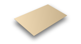 Плоский лист с полимерным покрытием RAL1015, 0,35 мм