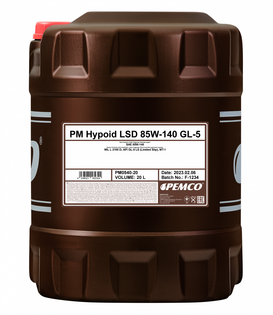 Масло трансмиссионное PEMCO Hypoid LSD 85W-140