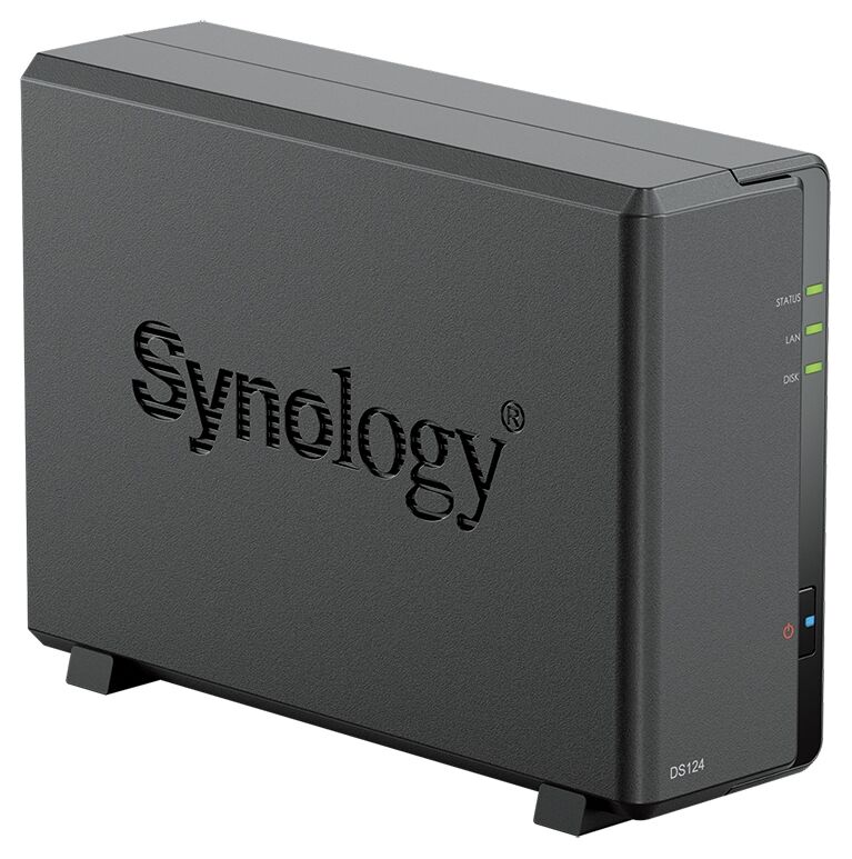 Сетевое хранилище Synology Synology DS124 настольный 2.5",3.5" SATA III 12TB Basic 1 GB DDR4 Кол-во сетевые интерфейсов