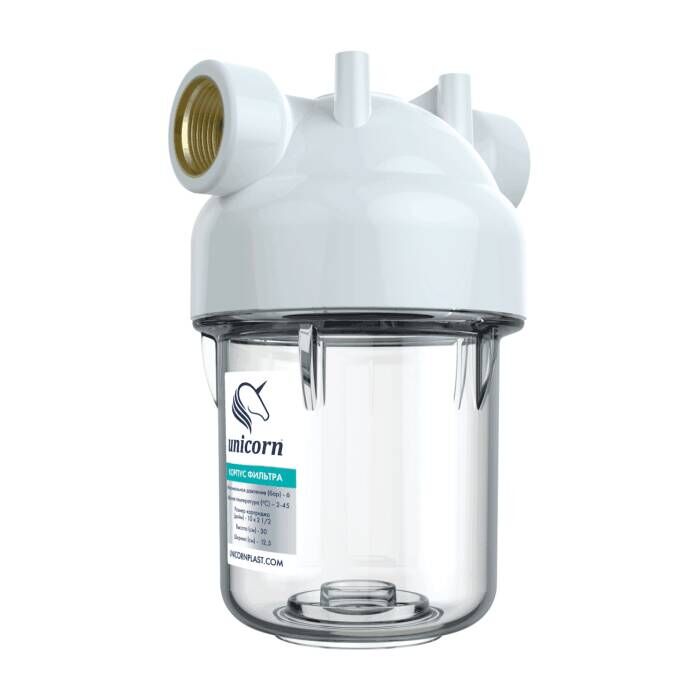 Фильтр магистр 1/2" м/м для водонагревателей Unicorn KSBP2V + POLIFOS