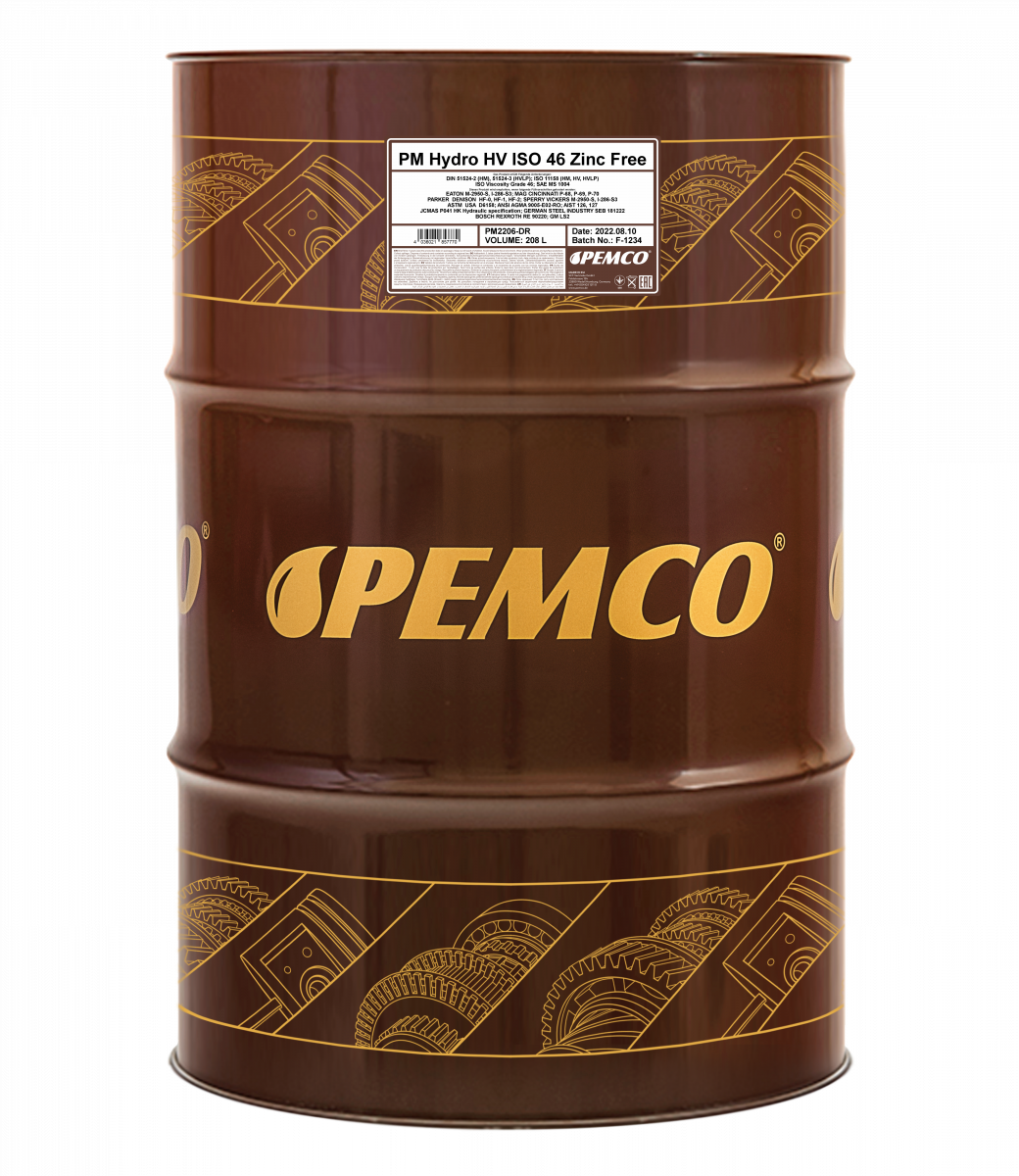 Масло гидравлическое PEMCO Hydro HV ISO 46 Zinc Free