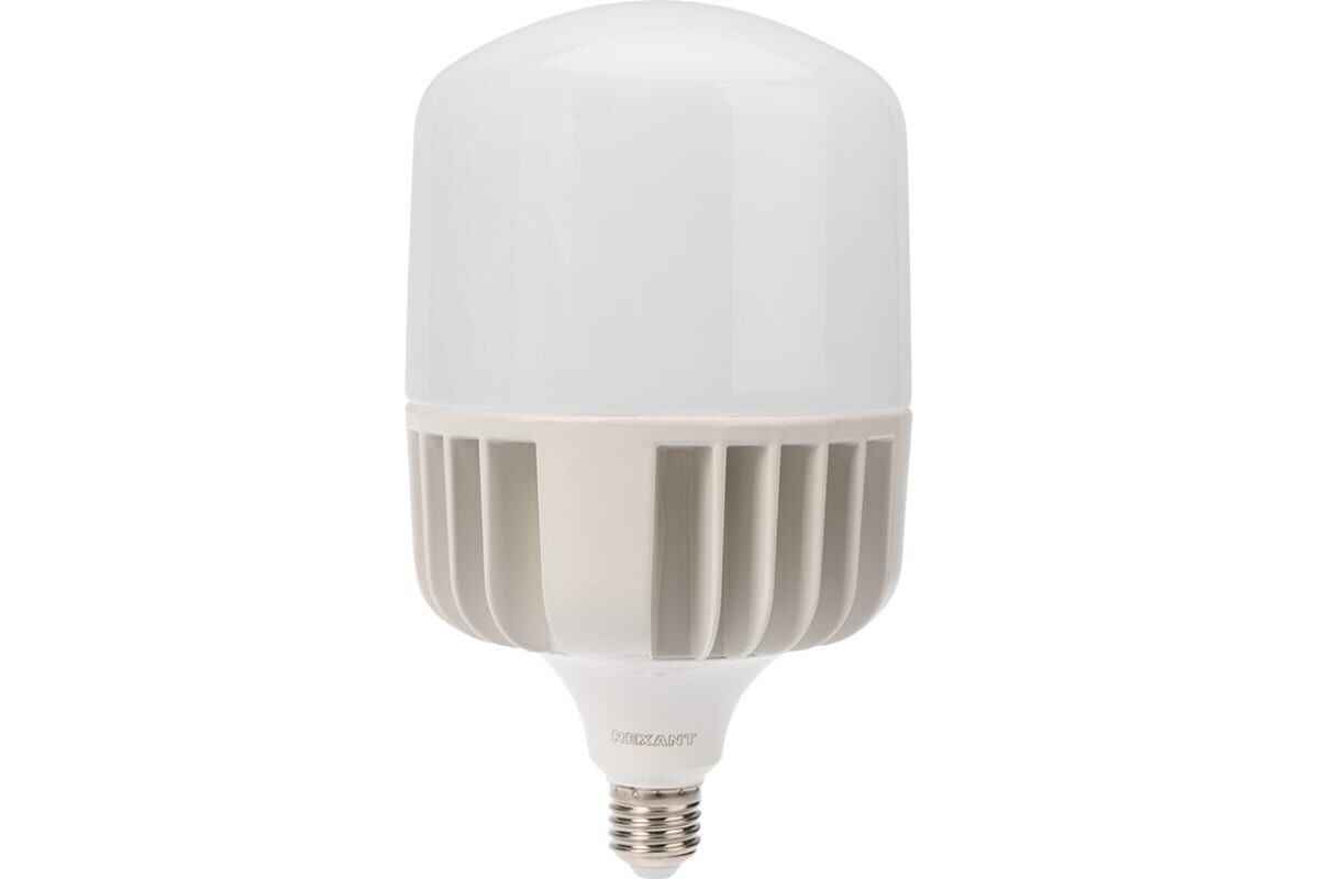 Лампа светодиодная высокомощная 100Вт E27 (+переходник E40) 9500Лм AC140~265В 6500K Rexant 1