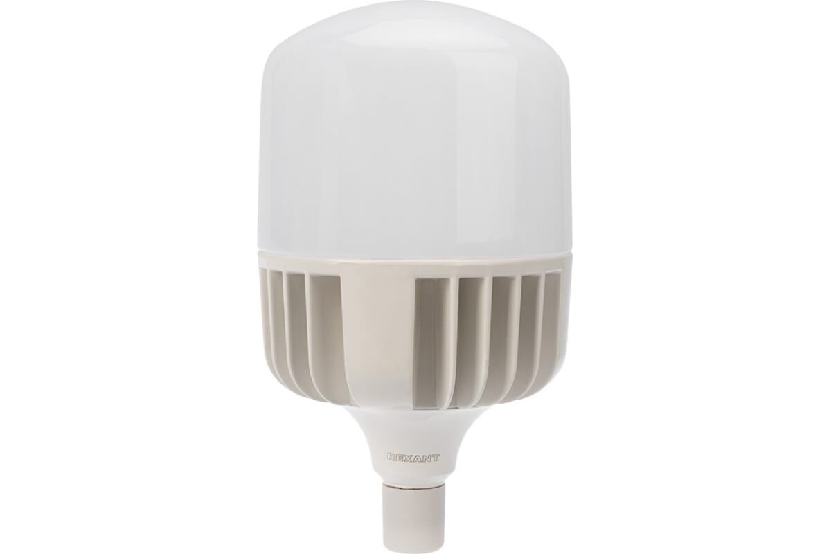 Лампа светодиодная высокомощная 100Вт E27 (+переходник E40) 9500Лм AC140~265В 6500K Rexant 7