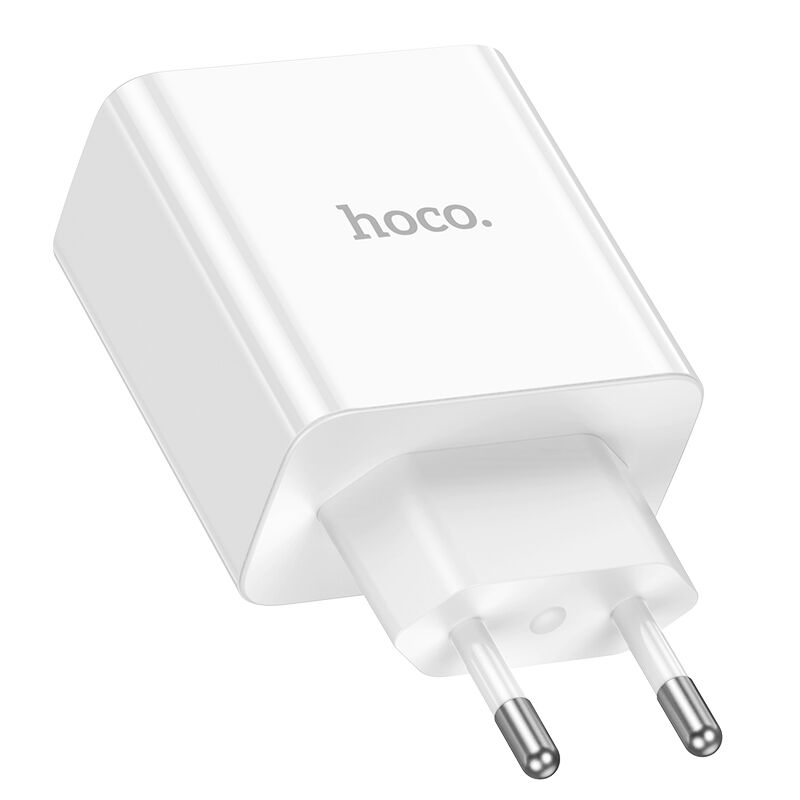 Адаптер постоянного тока Hoco C-108A, 2гн.Type-C 5В,3,1А, 35W QC3.0 + кабель Type-C - iPhone, белый 5