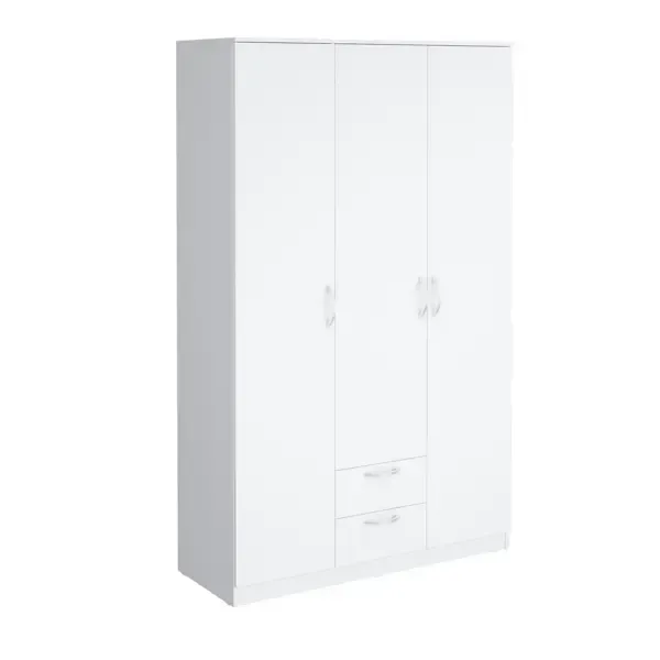 Шкаф распашной Мебельная фабрика 1+1 135x52x220.4 см ЛДСП цвет белый