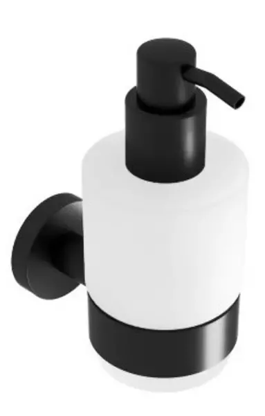 Дозатор для мыла «Remer» Guest GS13NO на стену чёрный матовый/белый