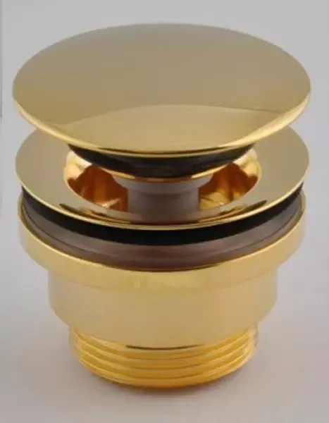 Донный клапан для раковины «Remer» 905CCR114DO с механизмом Клик-Клак золото
