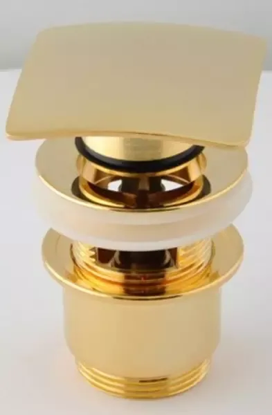 Донный клапан для раковины «Remer» 905SCC2114DO с механизмом Клик-Клак золото