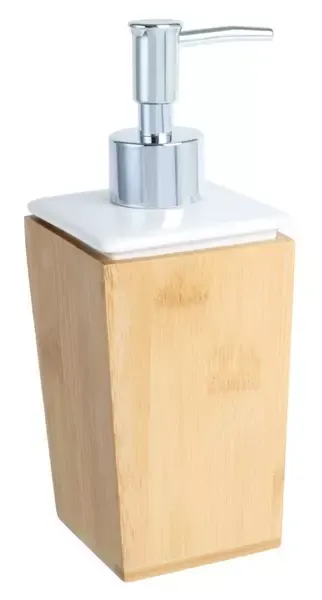 Дозатор для мыла «Fixsen» Wood FX-110-1 на стол светлое дерево/белый