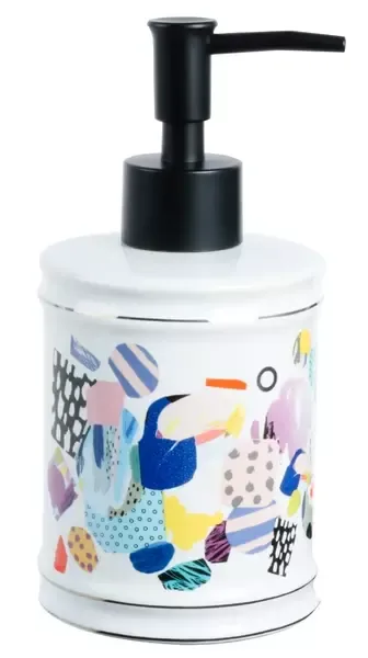 Дозатор для мыла «Fixsen» Art FX-620-1 на стол белый/рисунок