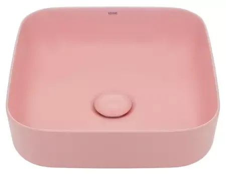 Раковина «AQUAme» AQM5011 39/39 фарфоровая розовая матовая