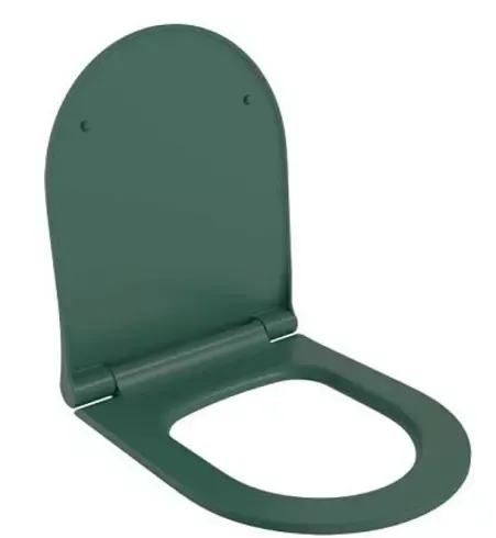Сиденье для унитаза «Ambassador» Abner 102T20701S ультратонкое дюропласт с микролифтом зеленое