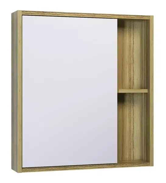 Зеркальный шкаф «Runo» Эко 60 без света лиственница универсальный
