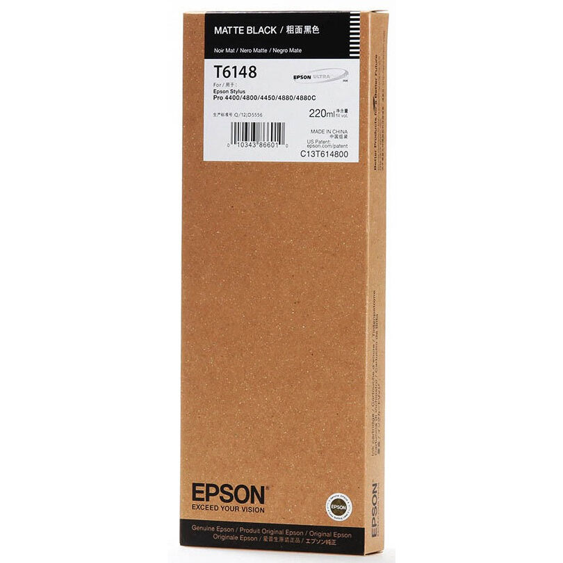 Картридж для печати Epson Картридж Epson T6148 C13T614800 вид печати струйный, цвет Черный матовый, емкость 220мл.