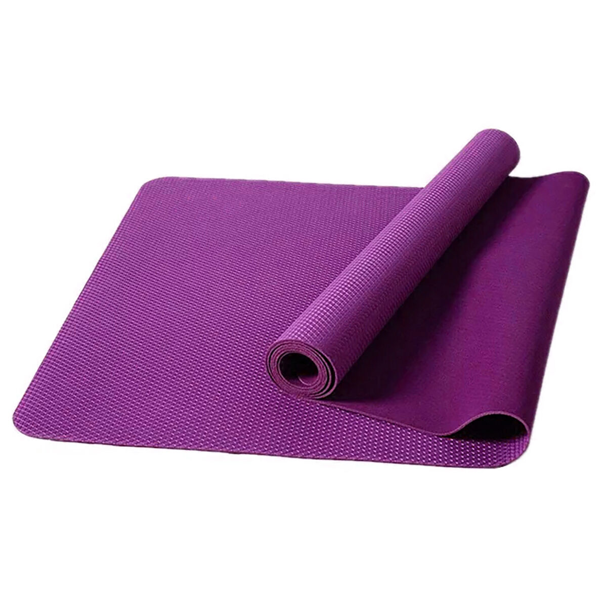 Коврик для йоги каучуковый 2 мм (фиолетовый)