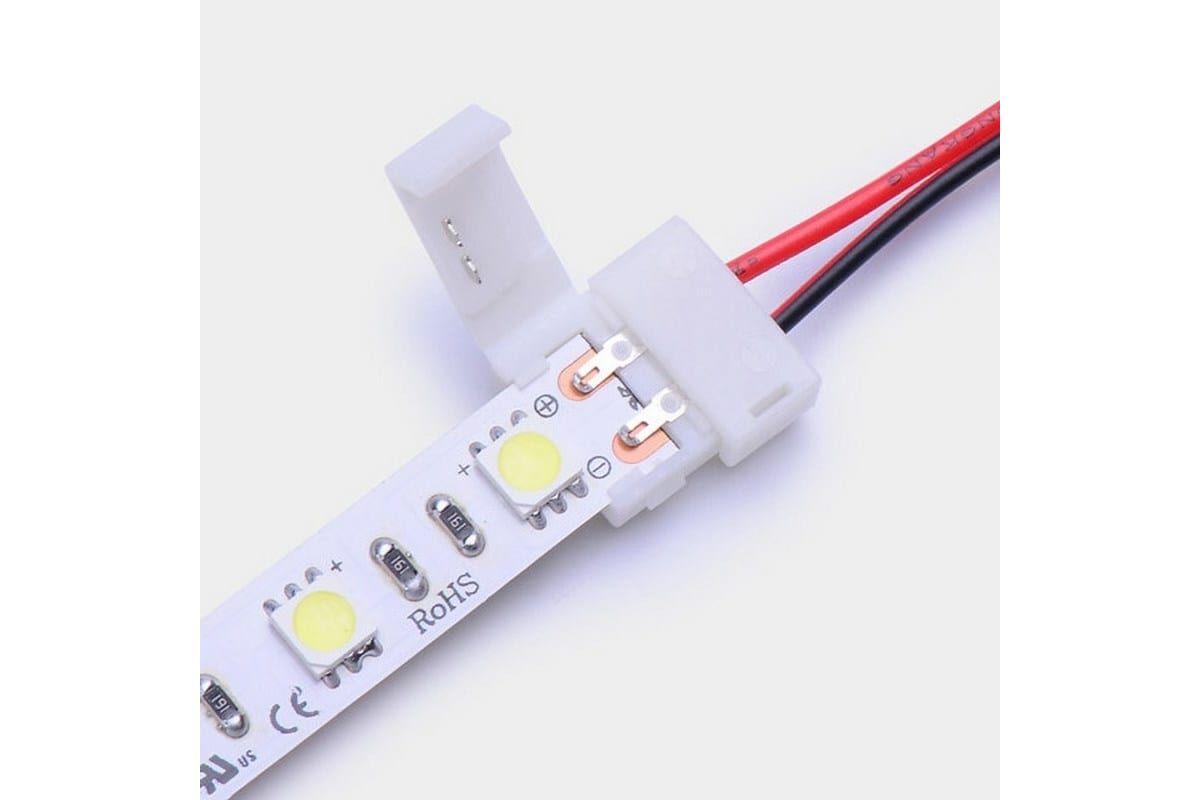 Коннектор питания (1 разъем) для одноцветных светодиодных лент шириной 10 мм